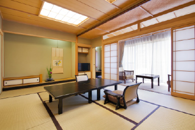 道後温泉ふなやの客室内の様子